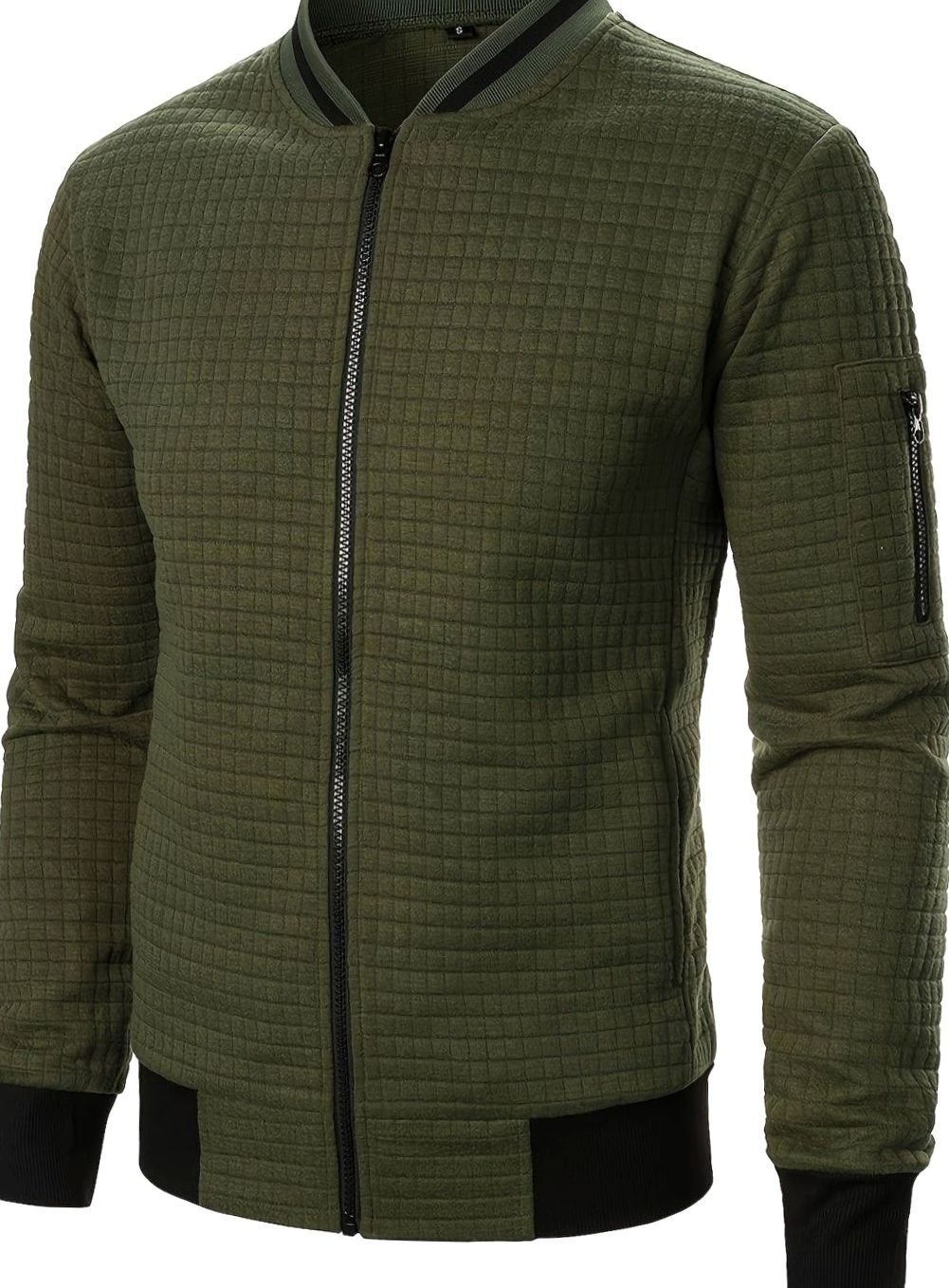 Jackson | Men's Textured Grid Full-Zip Bomber Jacket