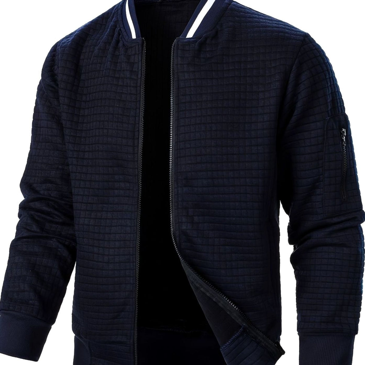 Jackson | Men's Textured Grid Full-Zip Bomber Jacket