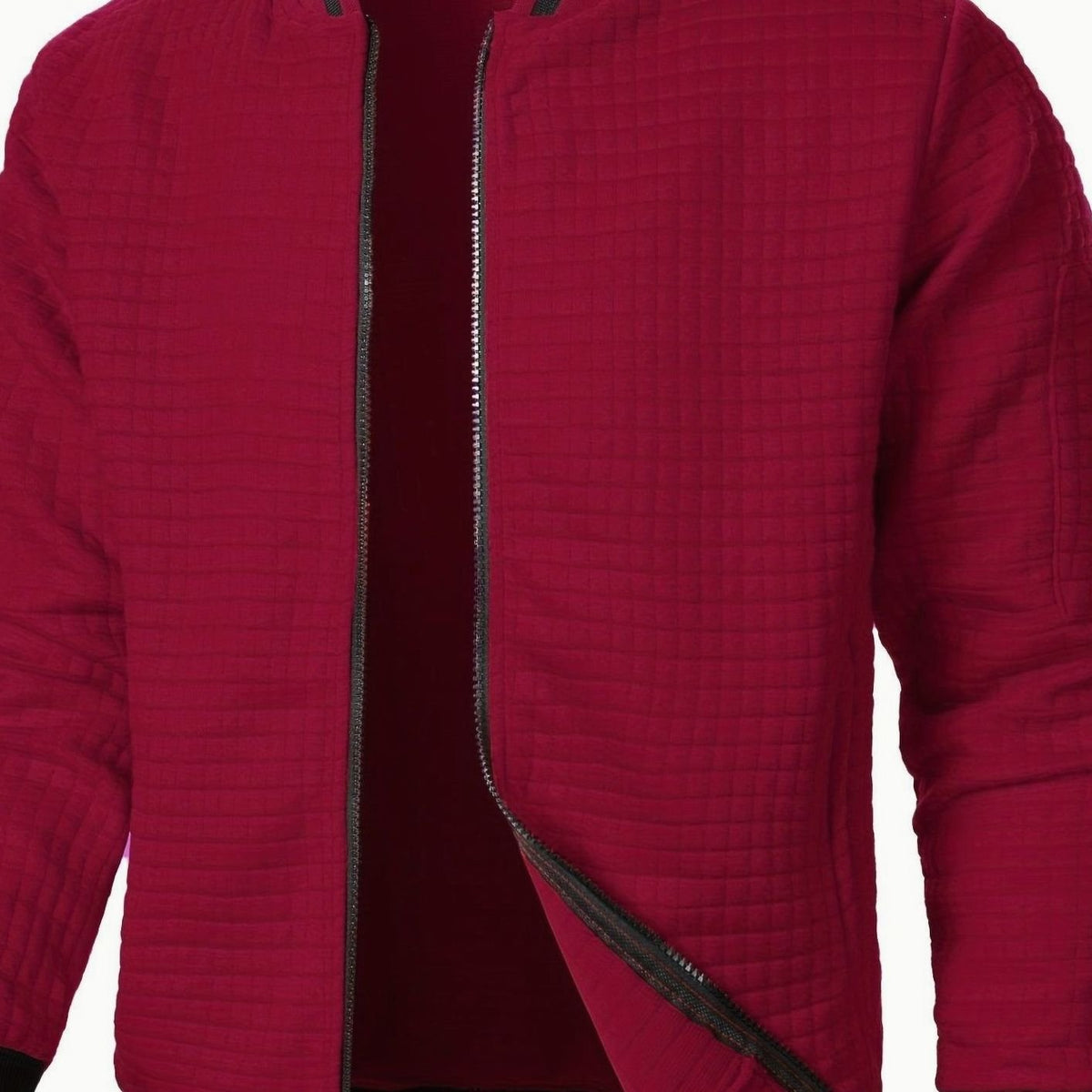 Jackson | Men's Textured Grid Full-Zip Bomber Jacket