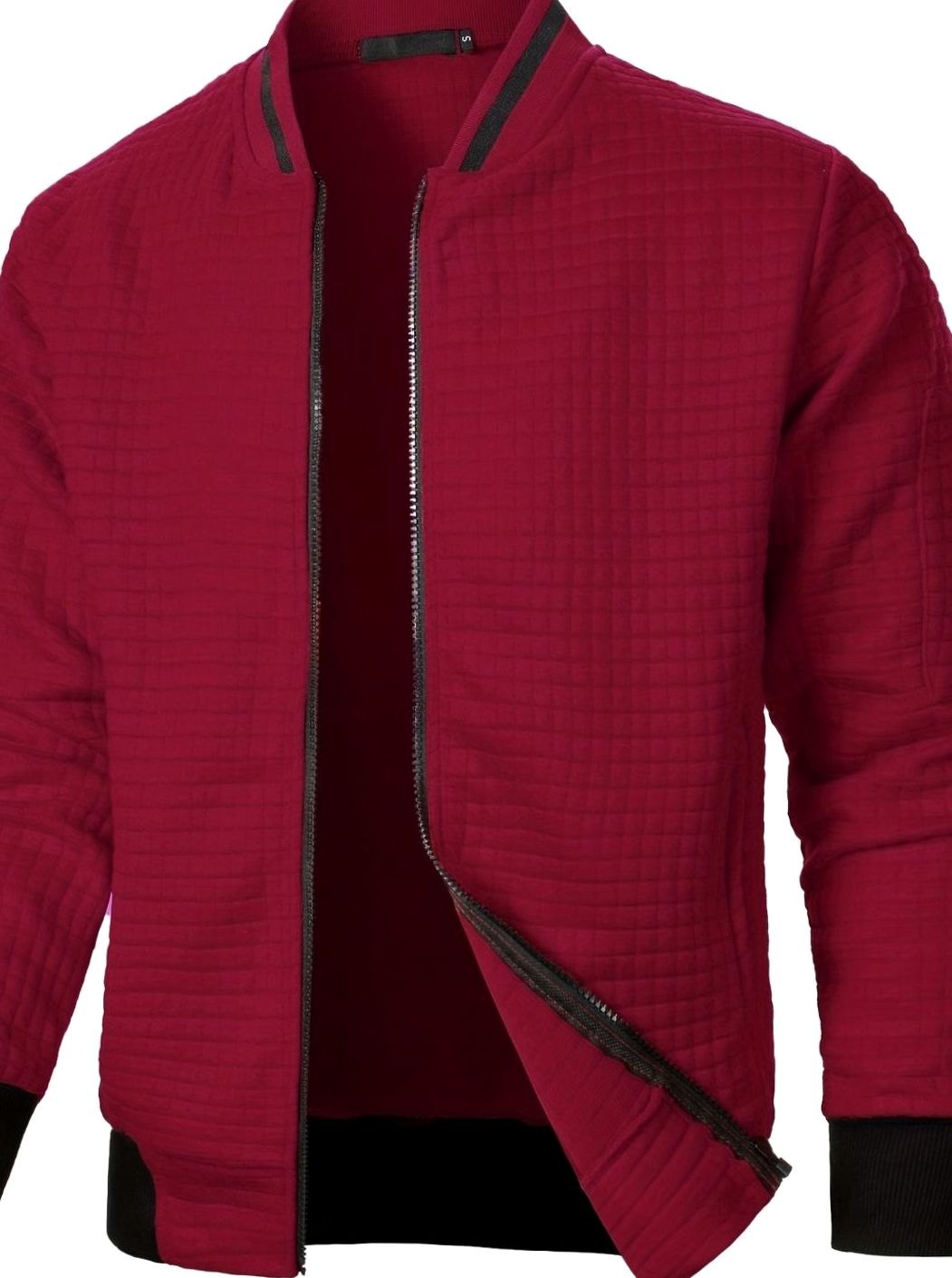 Jackson | Men's Textured Grid Full-Zip Bomber Jacket