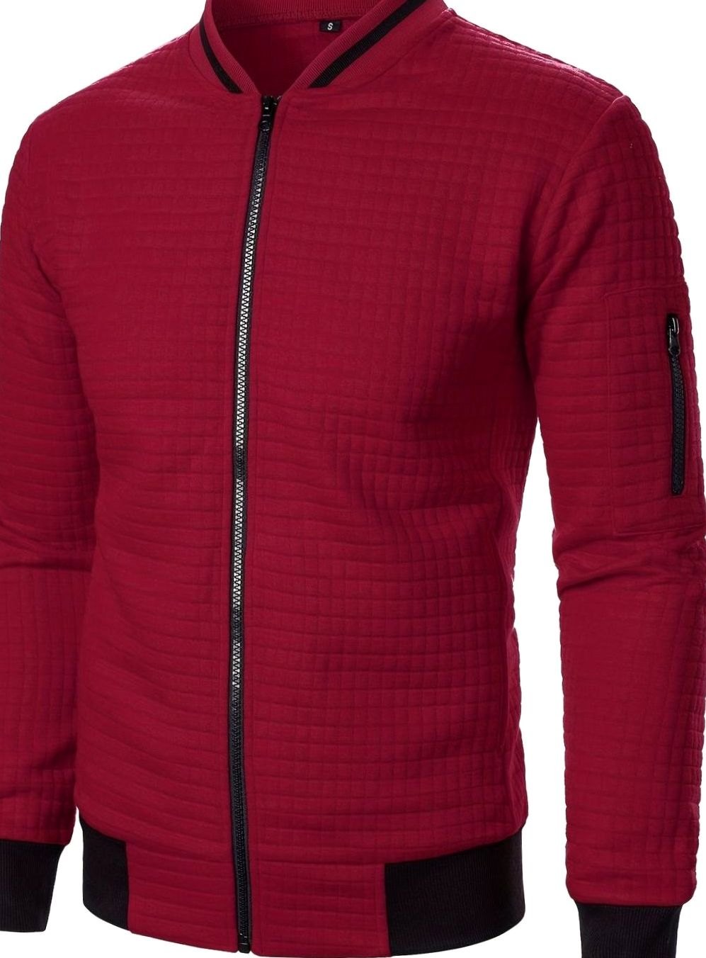 Jackson | Men's Textured Grid Full-Zip Bomber Jacket
