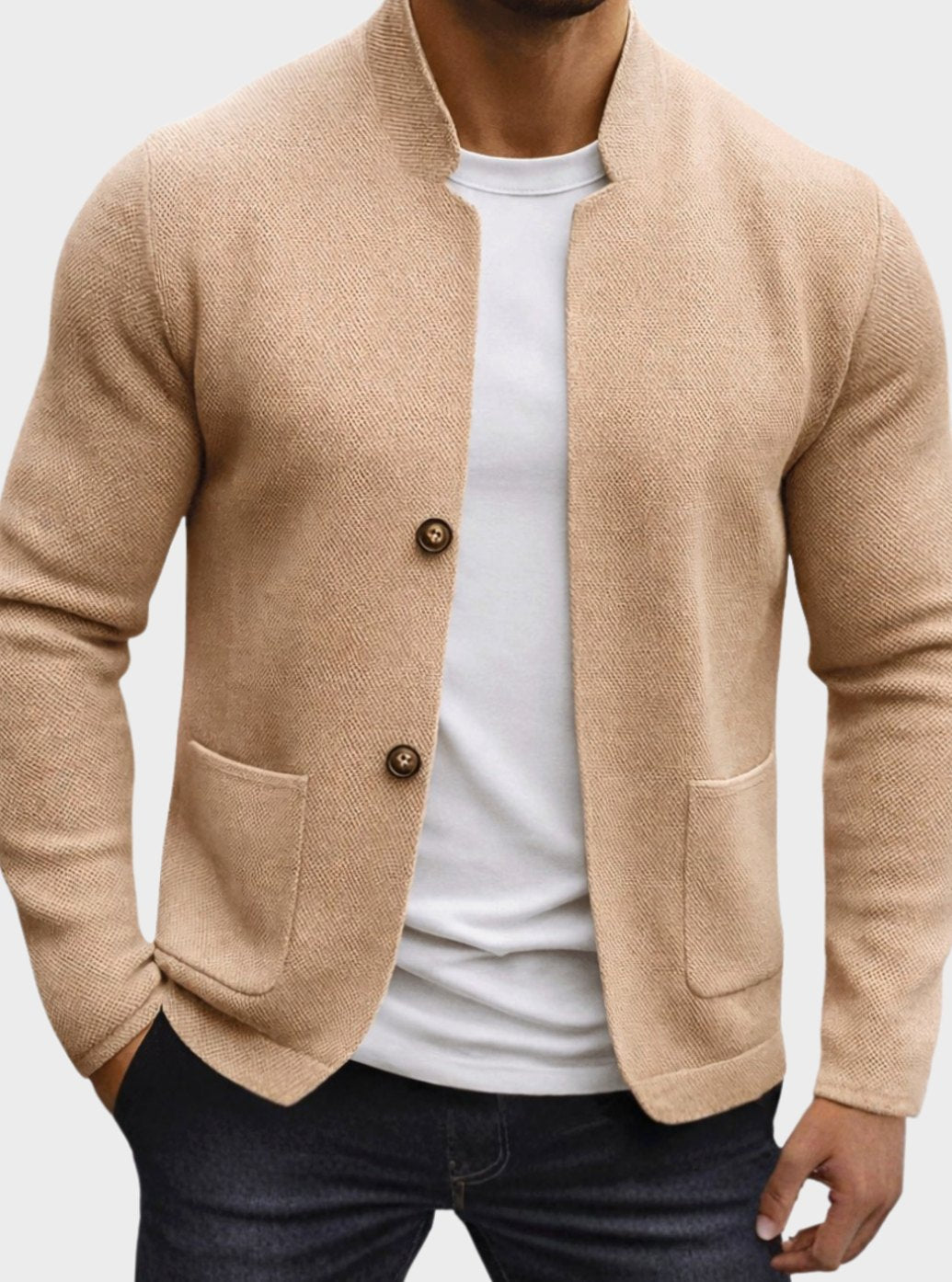 Lucas | Men's Textured Knit Button-Front Cardigan Sweater