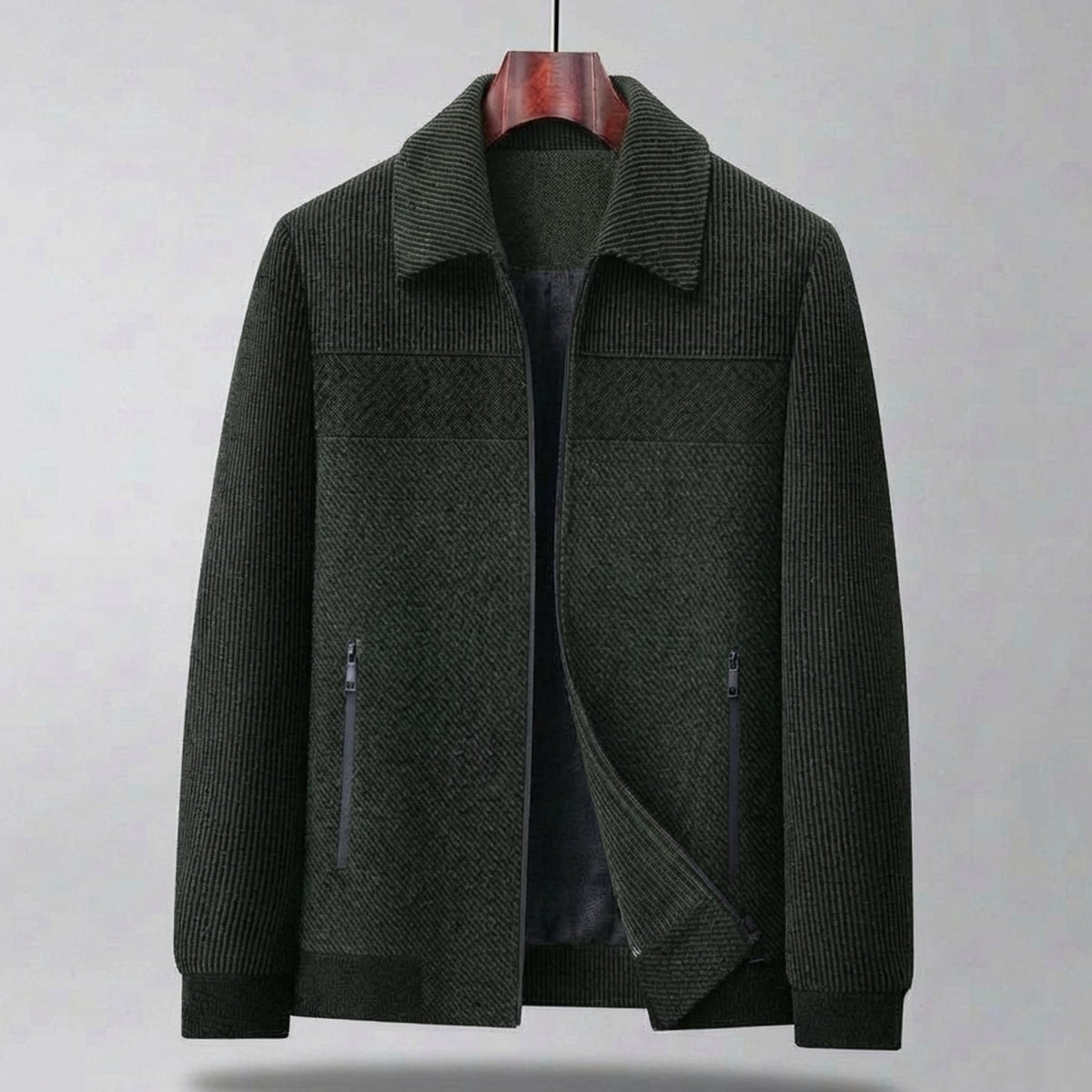 Nathan | Men's Textured Quilted Zip-Front Relaxed-Fit Jacket