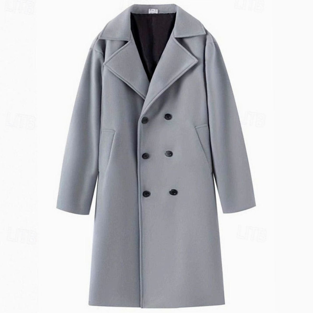 Ethan | Men's Wool Double-Breasted Tailored Long Overcoat