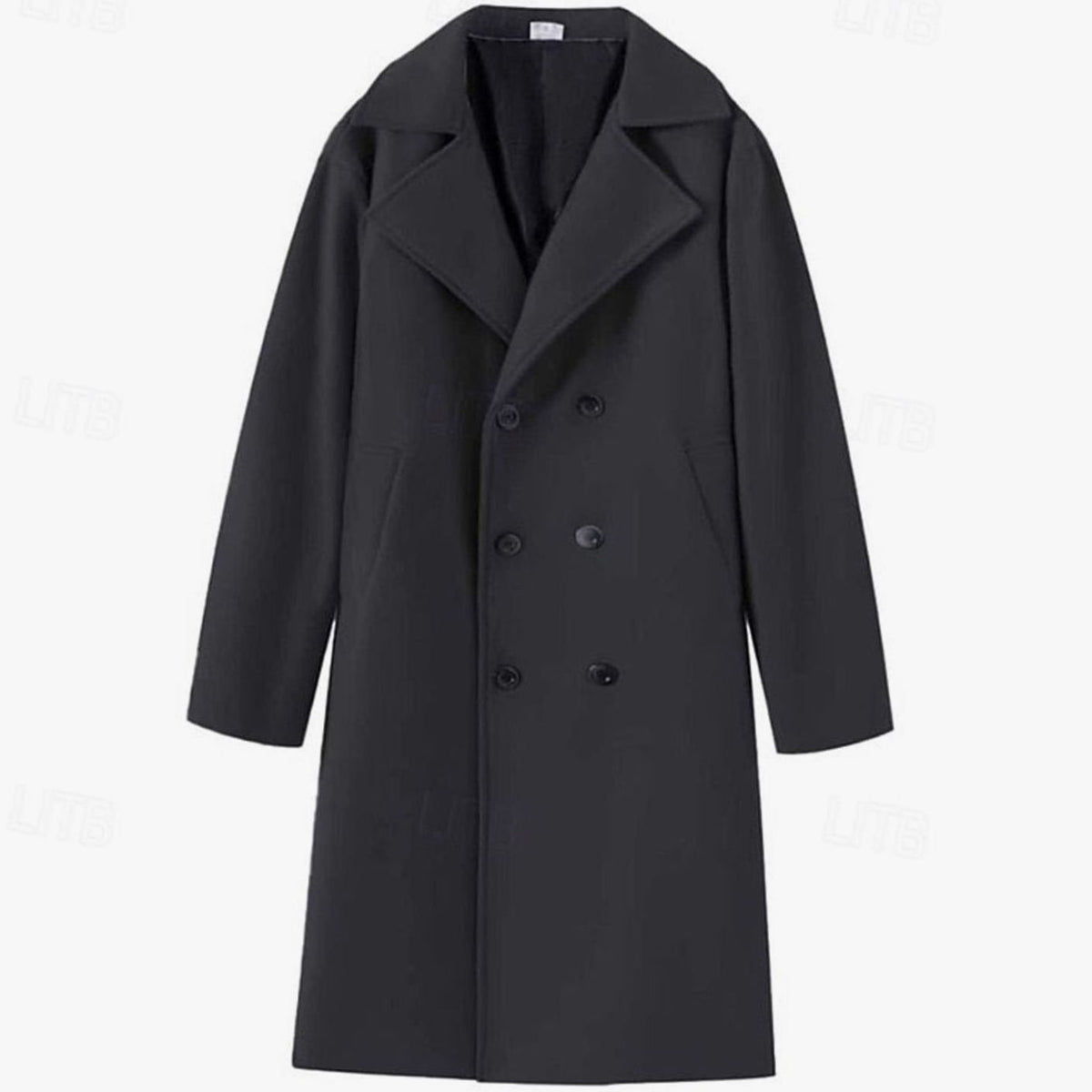 Ethan | Men's Wool Double-Breasted Tailored Long Overcoat