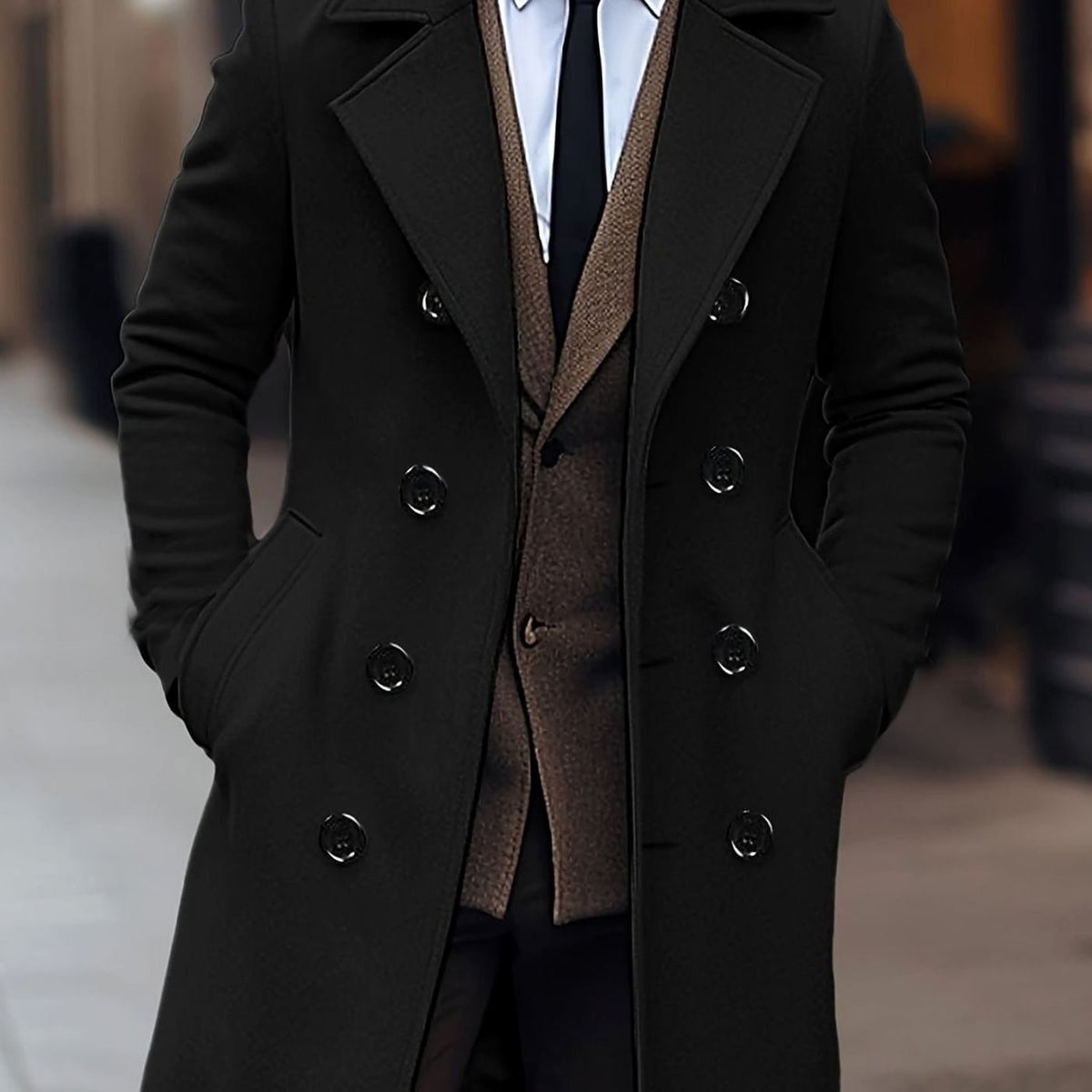 Samuel | Men's Wool Double-Breasted Tailored Overcoat