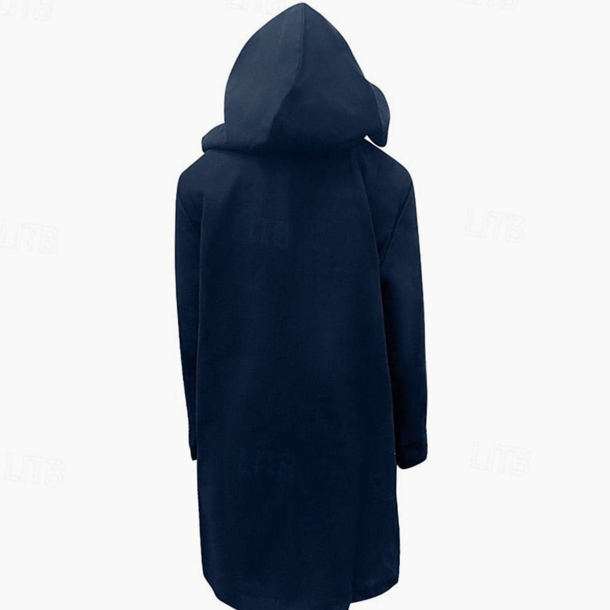 Owen | Men's Wool Long Hooded Toggle-Closure Overcoat
