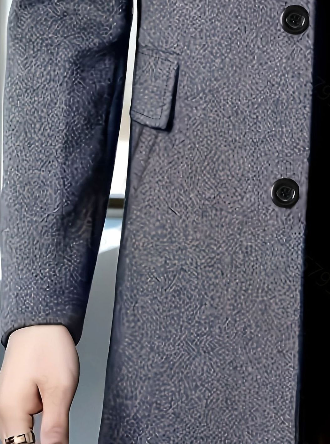 Owen | Men's Wool Single-Breasted Overcoat Classic Collar