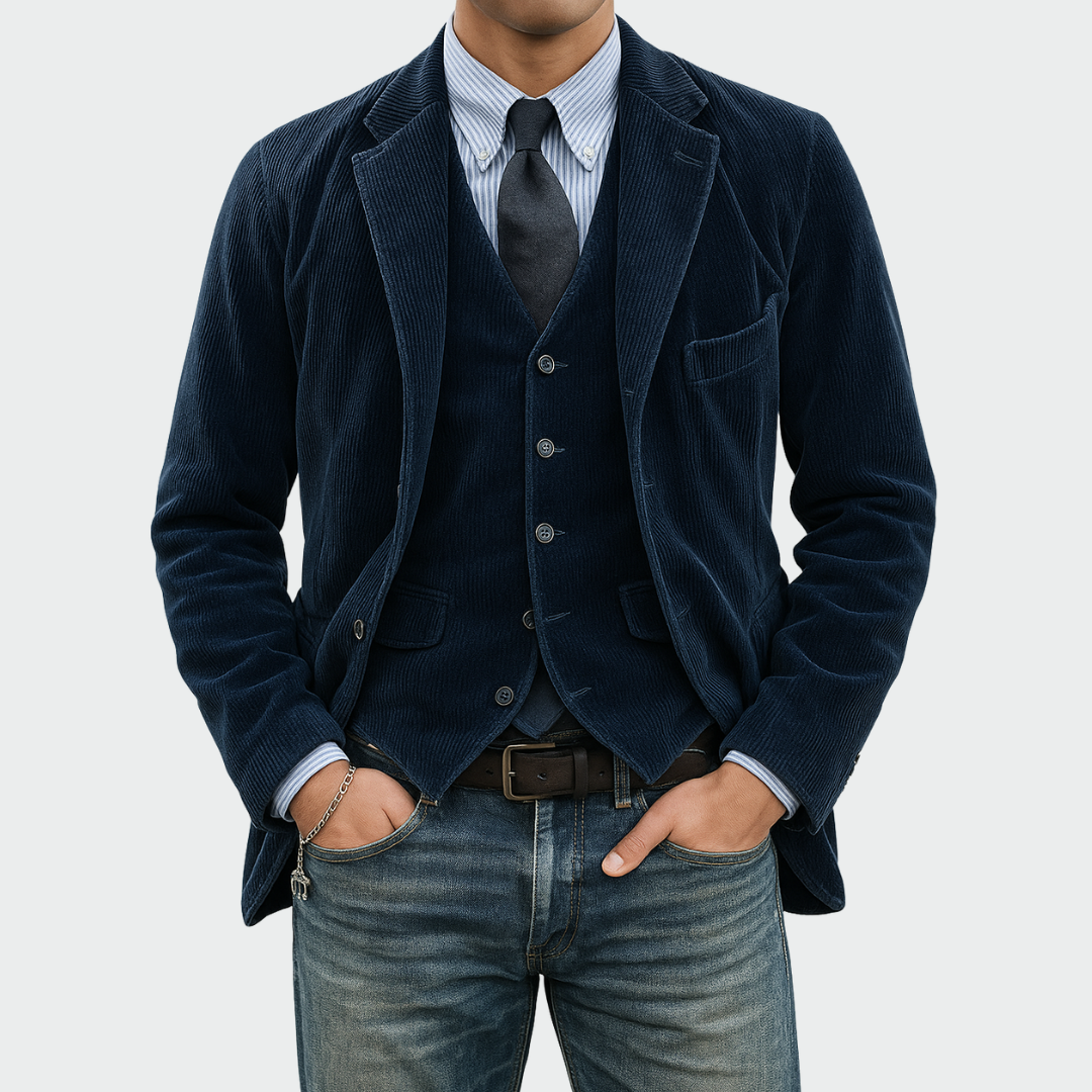 Elegant Blazer And Vest Set