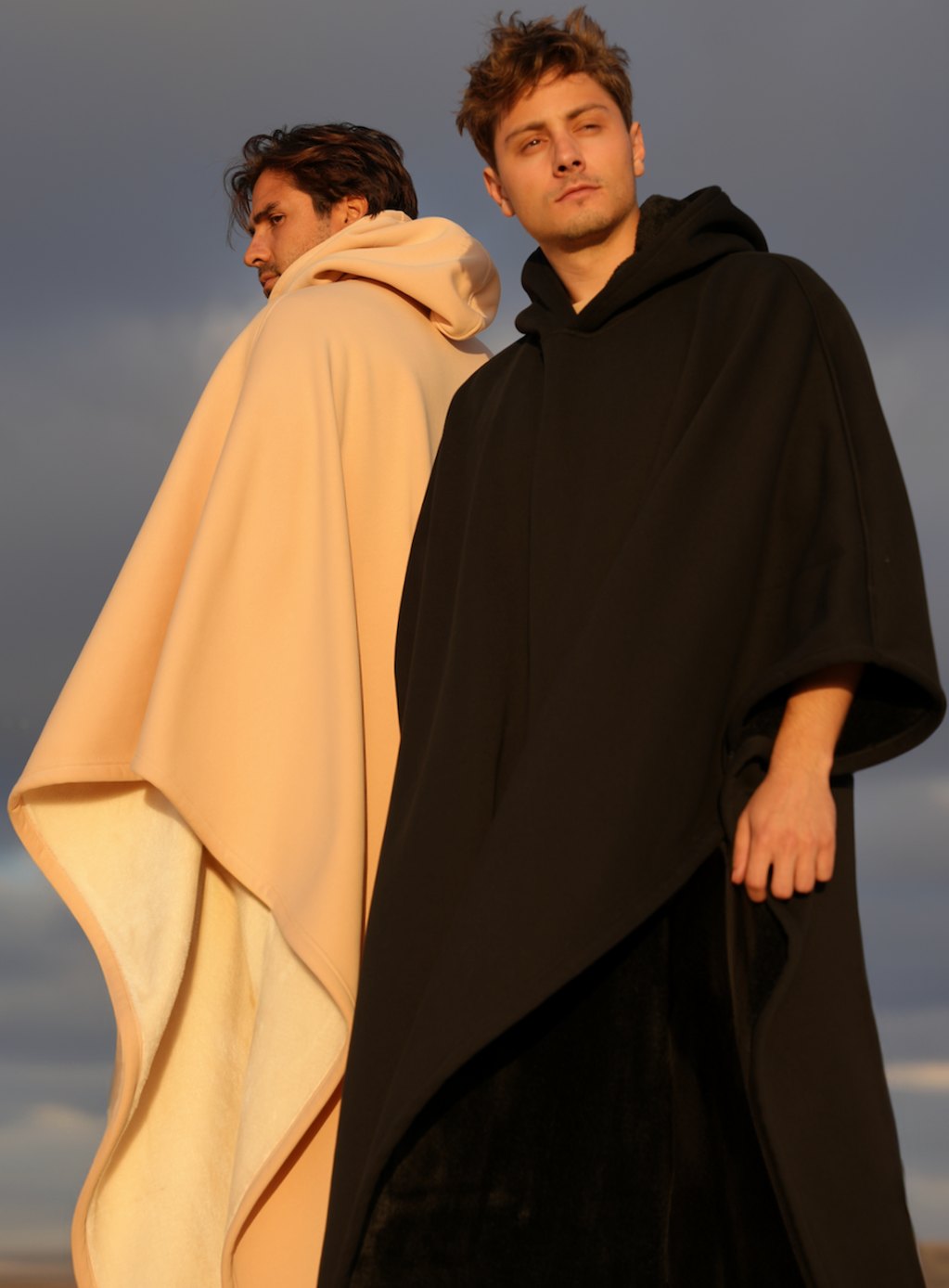 Mia | Unisex Hooded Fleece Poncho Oversized Lightweight Cape