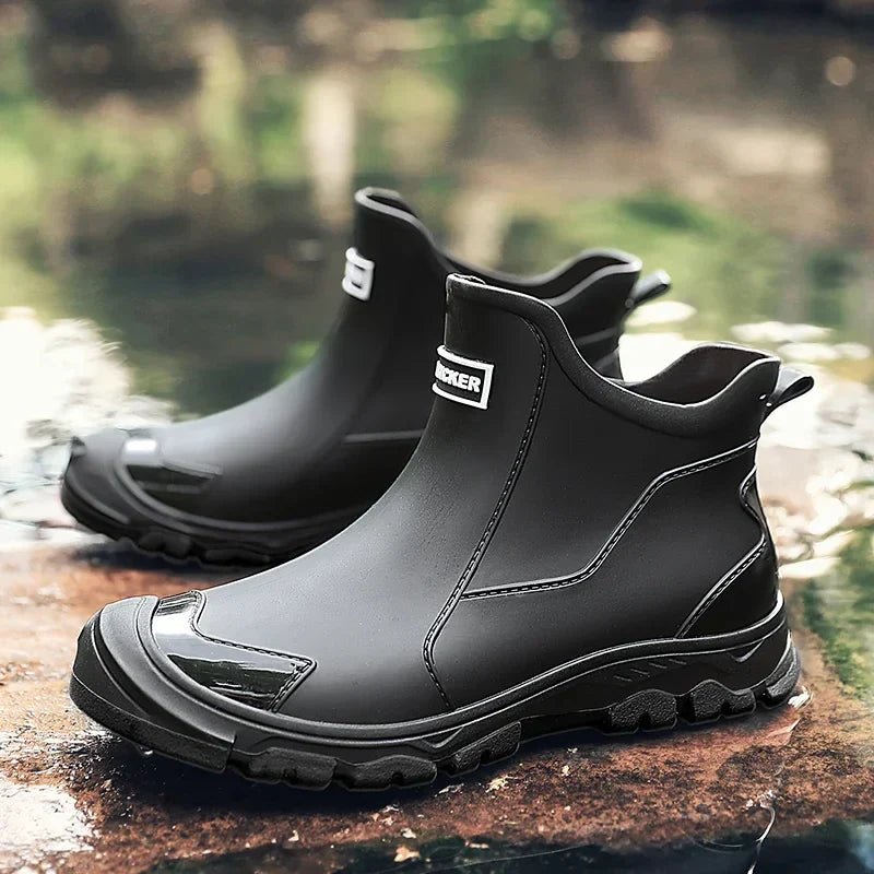 Lucas | Women's Waterproof Slip-On Chelsea Rain Ankle Boots, Treaded Sole