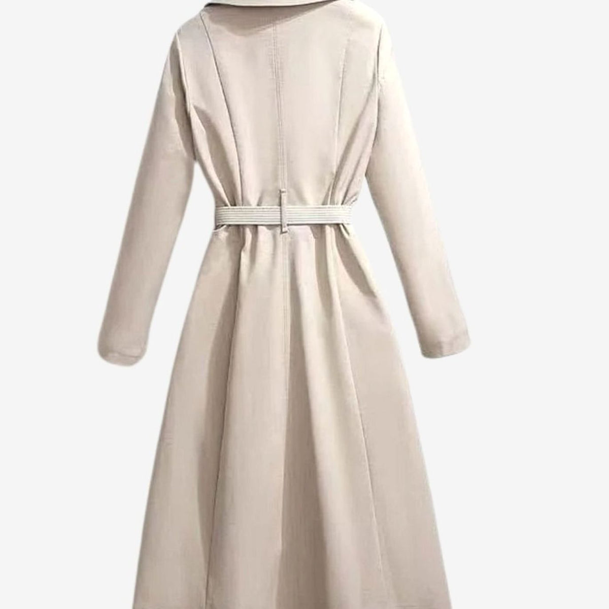 Amelia | Women's Belted Notch-Collar Midi-Length Trench Coat