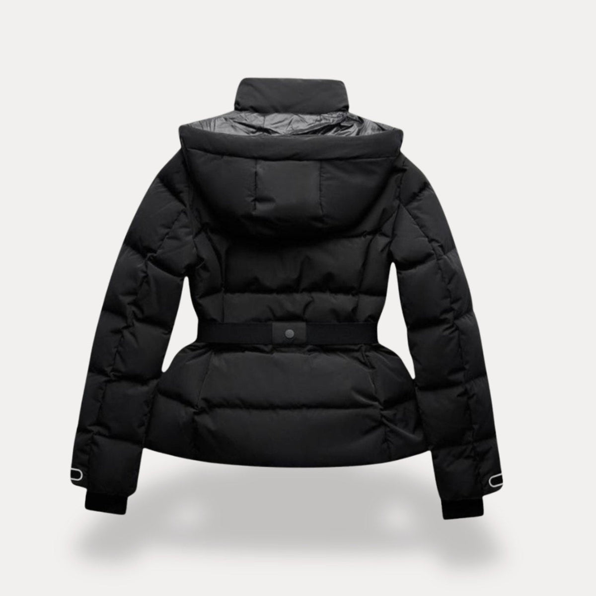 Isabella | Women's Belted Quilted Puffer Jacket Hooded Zip-Pocket Winter Coat