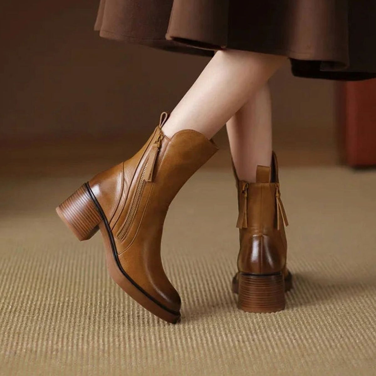 Grace | Women's Block-Heel Side-Zip Orthopedic Ankle Boots