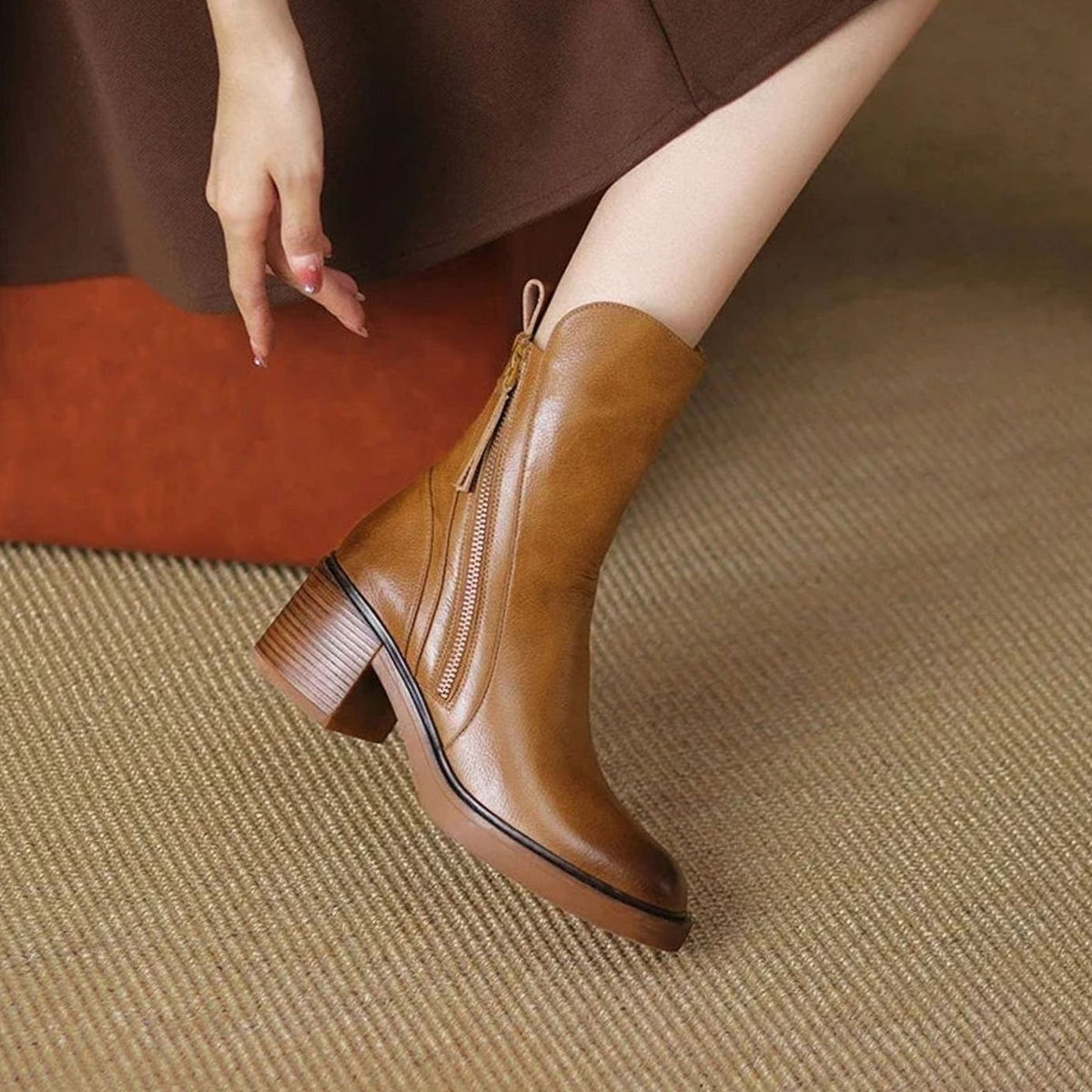 Grace | Women's Block-Heel Side-Zip Orthopedic Ankle Boots