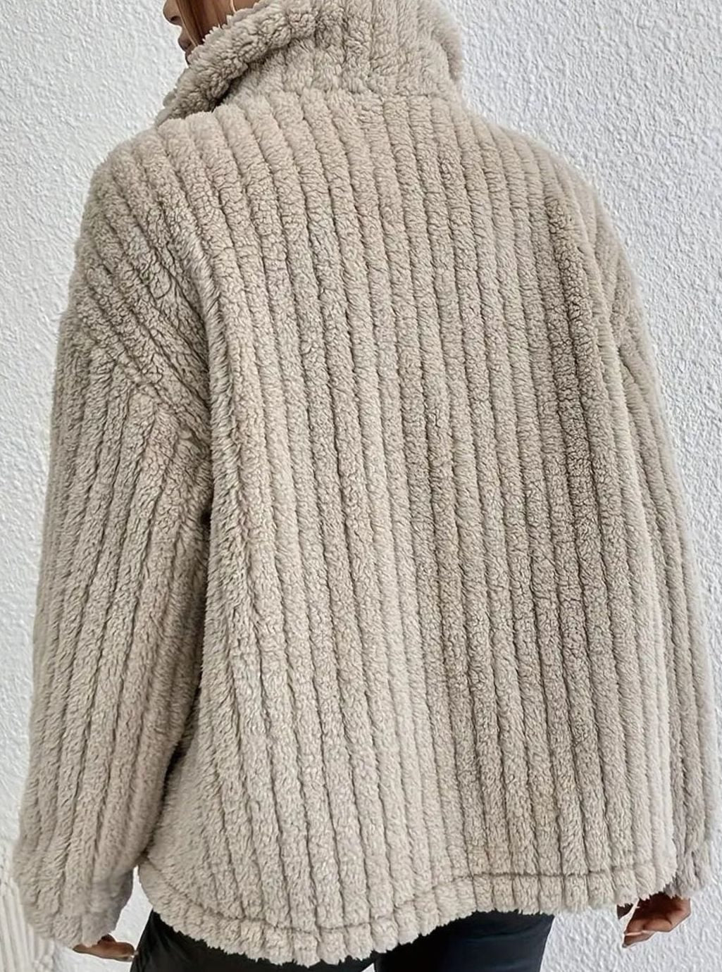 Madison | Women's Button-Front Teddy Fleece Jacket with Patch Pockets