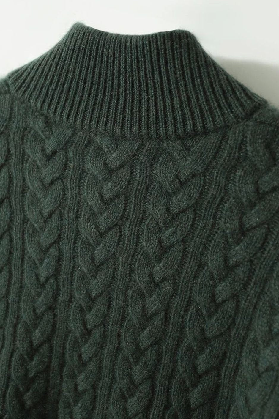 Grace | Women's Cable-Knit Button-Neck Long-Sleeve Sweater