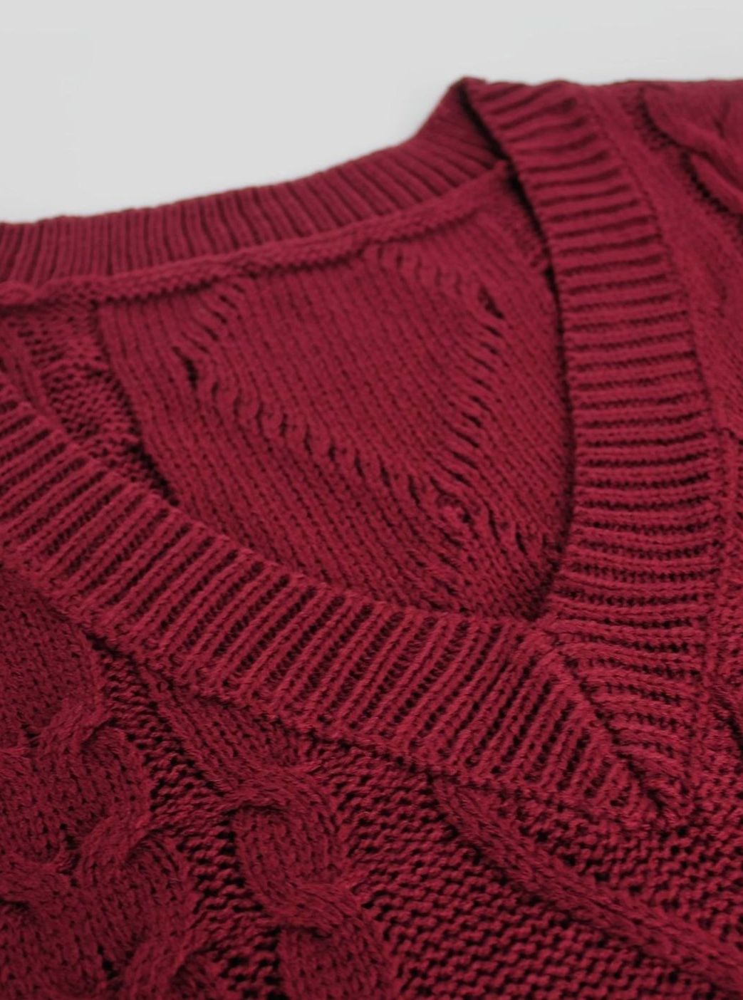 Grace | Women's Cable-Knit V-Neck Sweater Vest Relaxed Fit