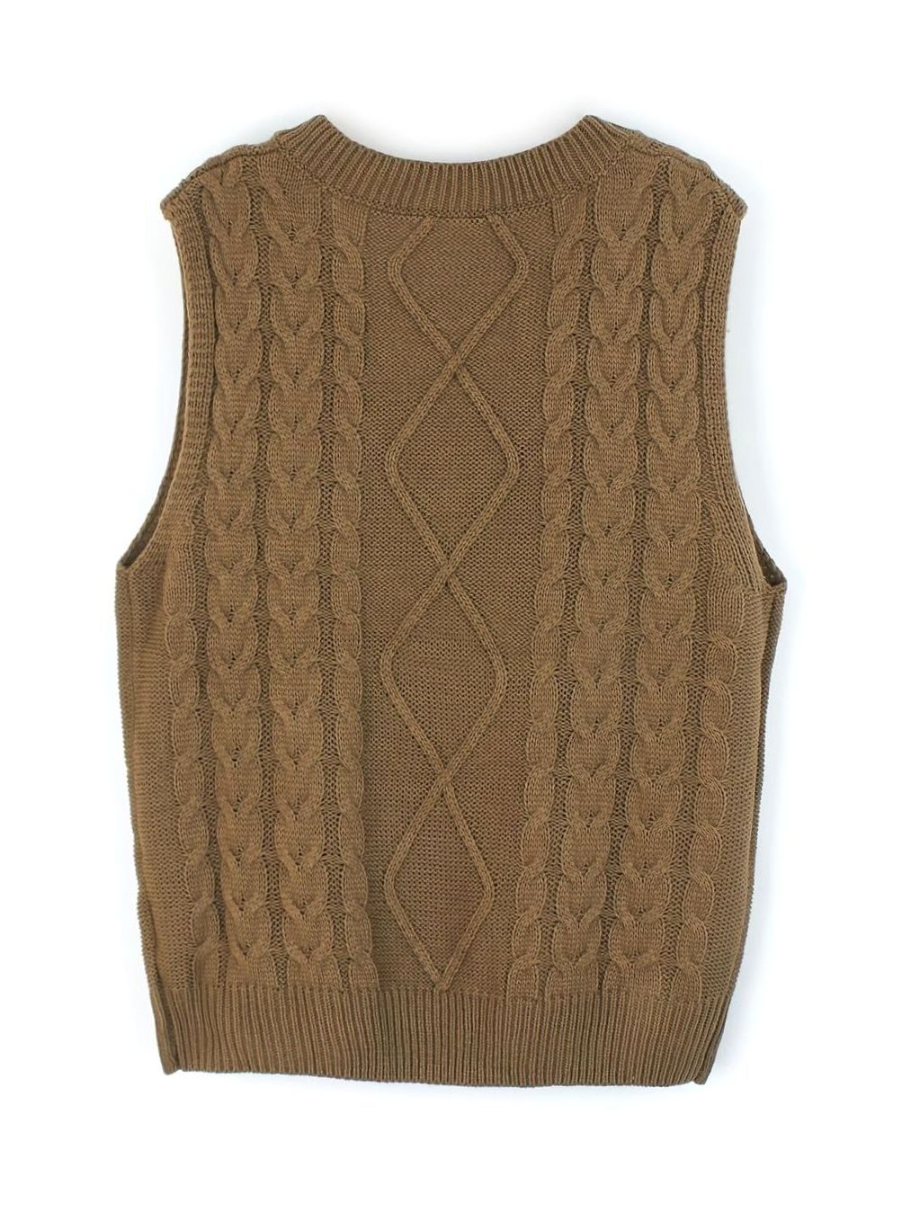 Grace | Women's Cable-Knit V-Neck Sweater Vest Relaxed Fit