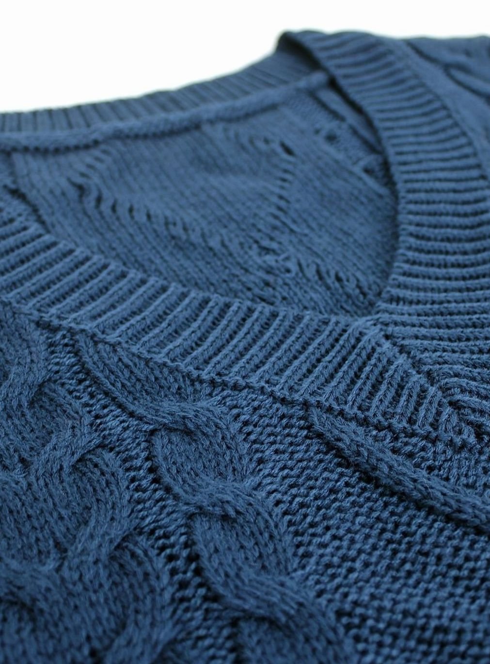 Grace | Women's Cable-Knit V-Neck Sweater Vest Relaxed Fit