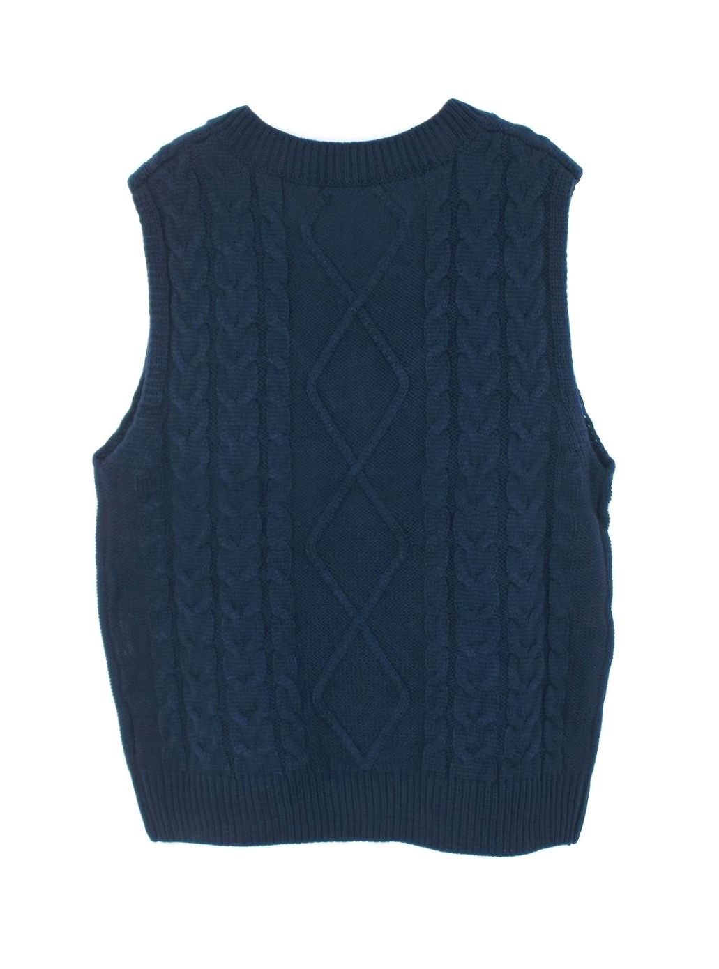 Grace | Women's Cable-Knit V-Neck Sweater Vest Relaxed Fit