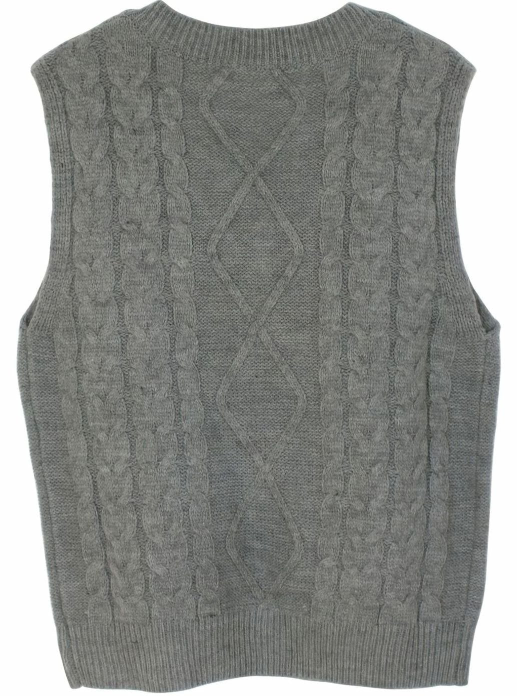 Grace | Women's Cable-Knit V-Neck Sweater Vest Relaxed Fit