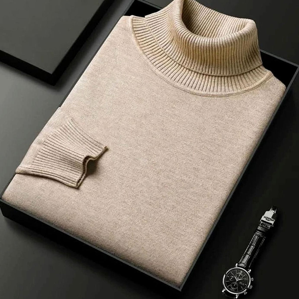 Sophia | Women's Cashmere-Blend Ribbed Turtleneck Sweater