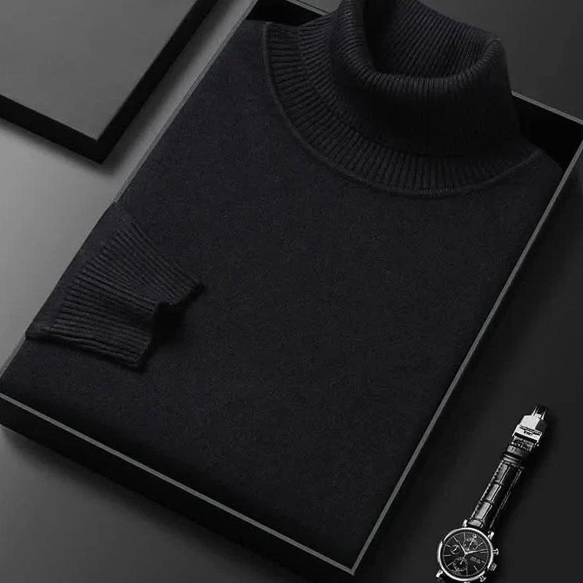 Sophia | Women's Cashmere-Blend Ribbed Turtleneck Sweater