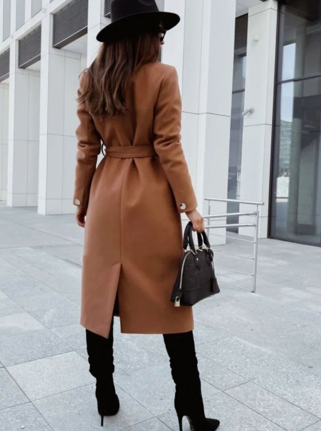 Scarlett | Women's Chic Wool Belted Wrap Long Winter Coat