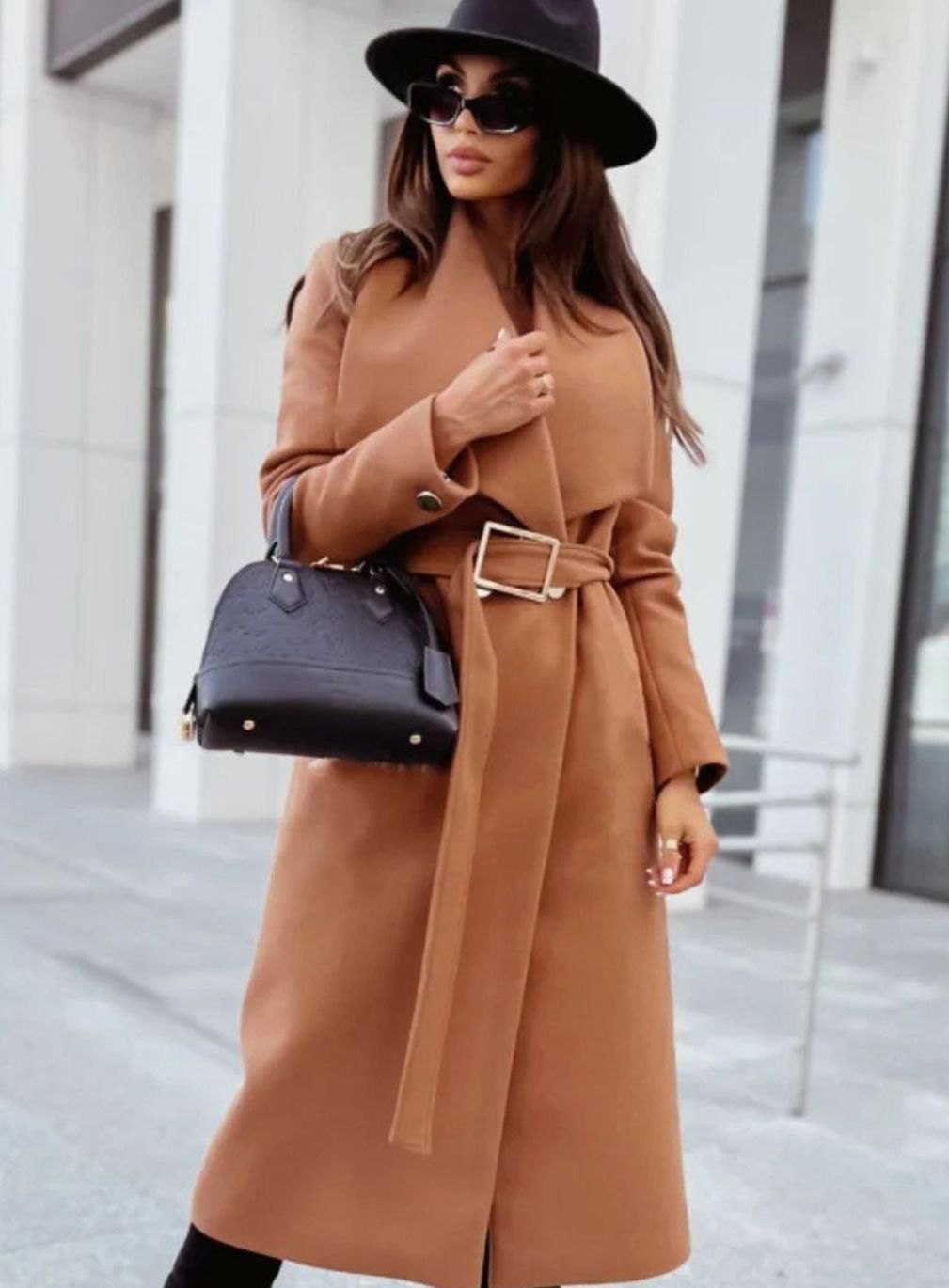 Scarlett | Women's Chic Wool Belted Wrap Long Winter Coat