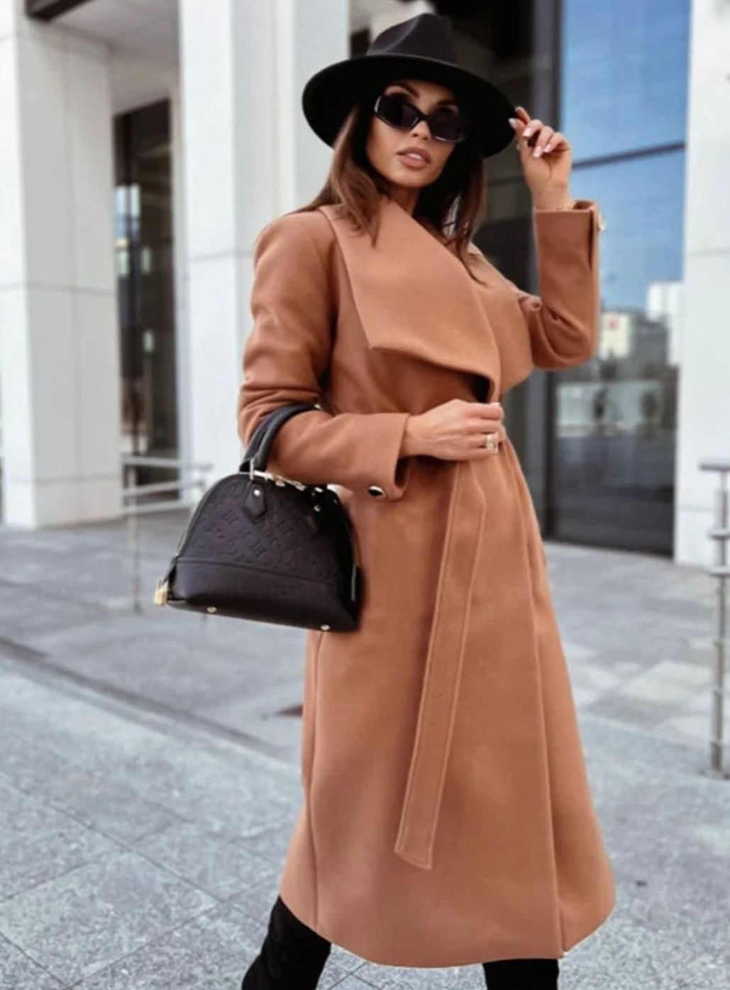 Scarlett | Women's Chic Wool Belted Wrap Long Winter Coat