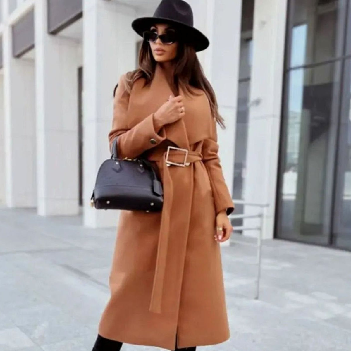 Scarlett | Women's Chic Wool Belted Wrap Long Winter Coat