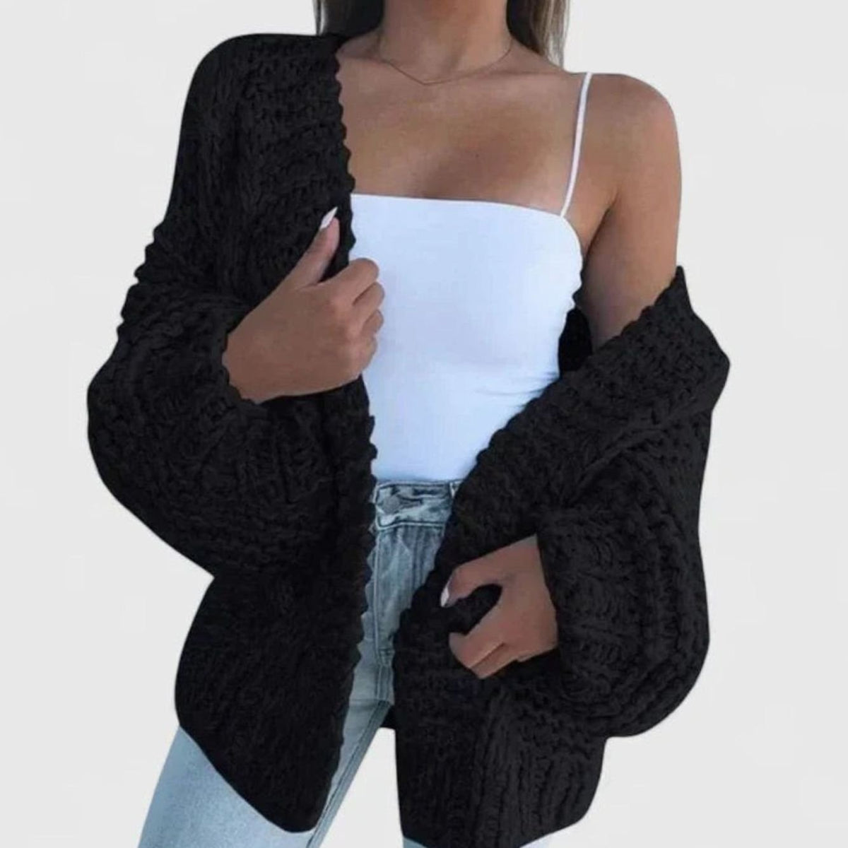 Scarlett | Women's Chunky Knit Open-Front Cardigan