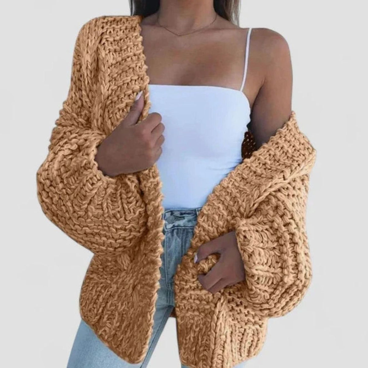 Scarlett | Women's Chunky Knit Open-Front Cardigan