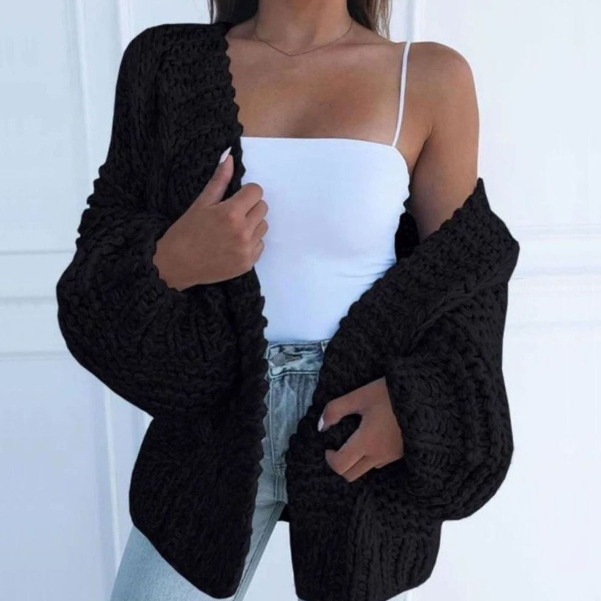 Scarlett | Women's Chunky Knit Open-Front Cardigan