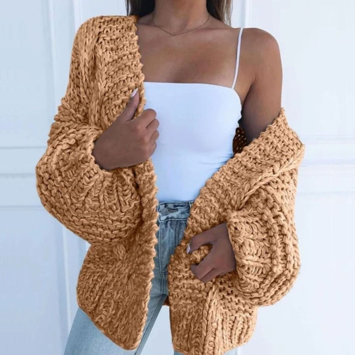 Scarlett | Women's Chunky Knit Open-Front Cardigan