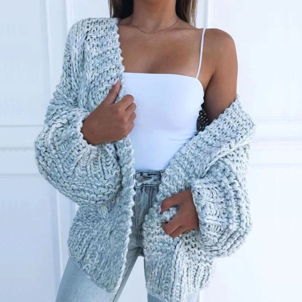 Scarlett | Women's Chunky Knit Open-Front Cardigan