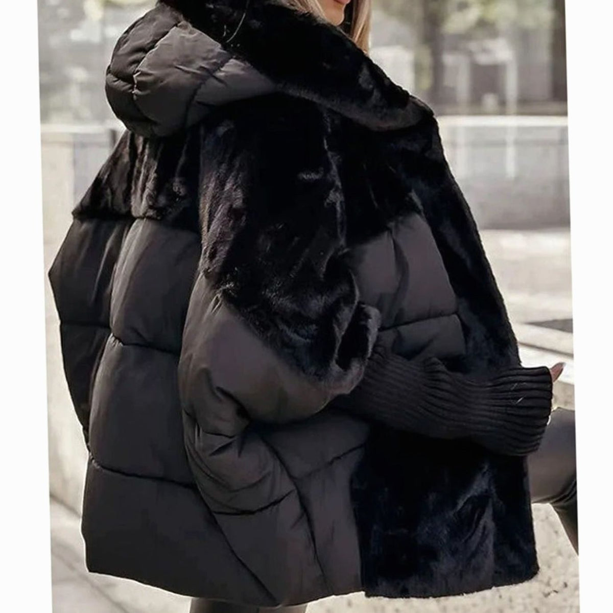 Layla | Women's Coat Oversized Hooded Faux Fur Puffer Winter Jacket