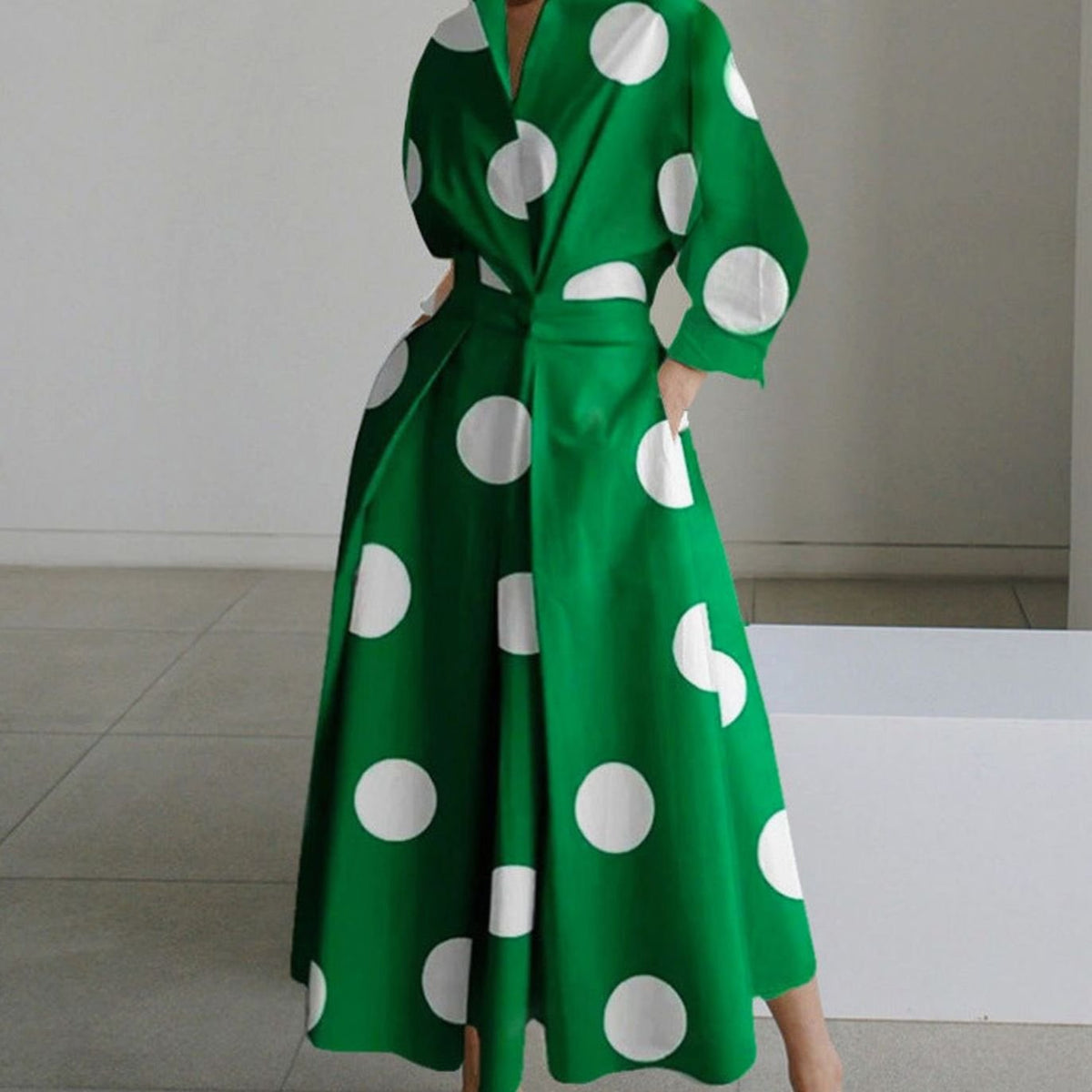 Aria | Women's Collared Maxi Shirt Dress Long Sleeve Newspaper Print