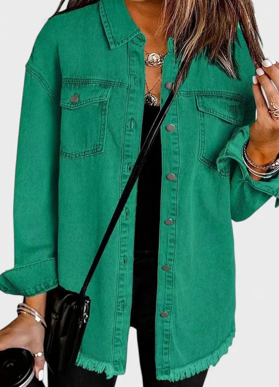 Grace | Women's Comfortable Winter Coat Oversized Denim Shacket