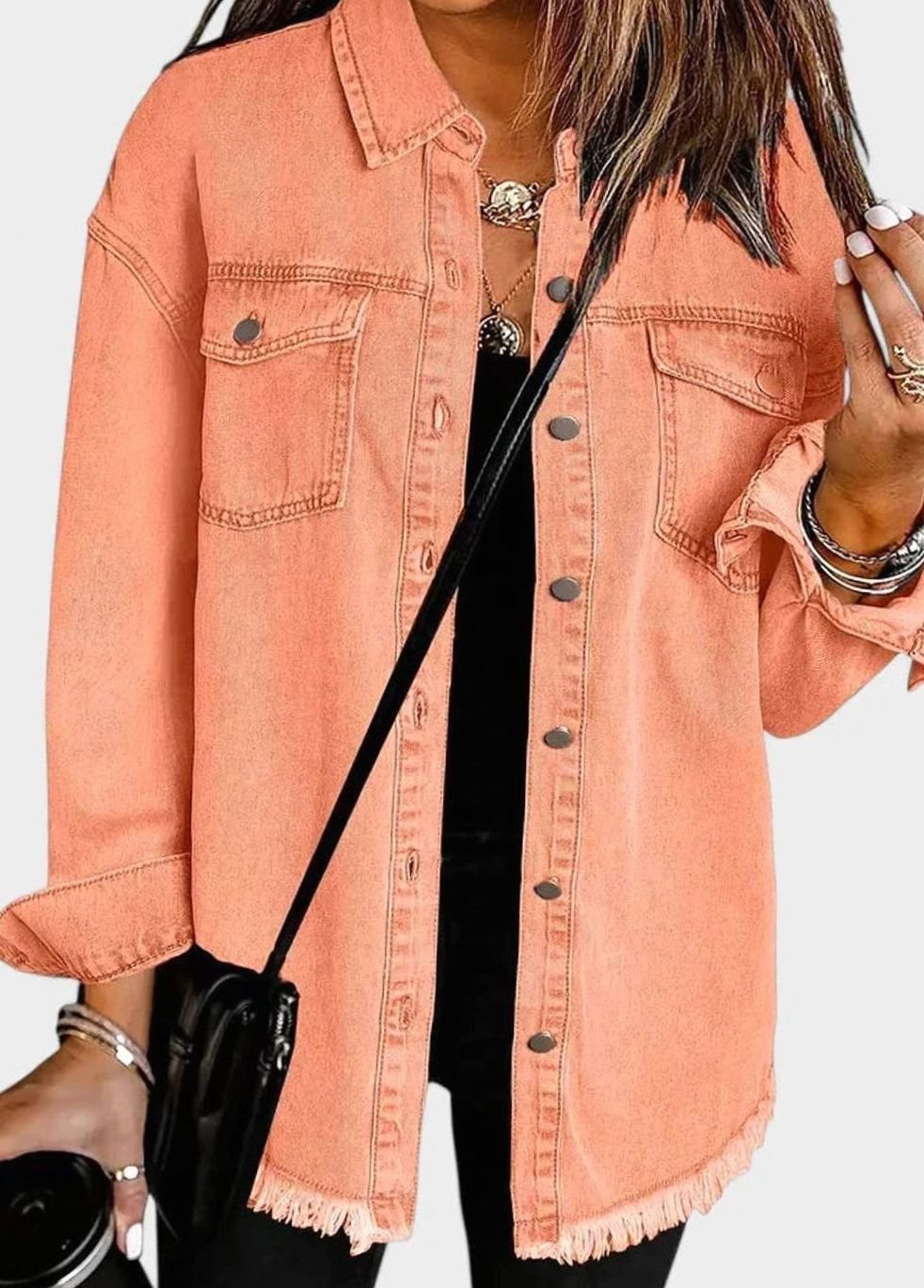 Grace | Women's Comfortable Winter Coat Oversized Denim Shacket