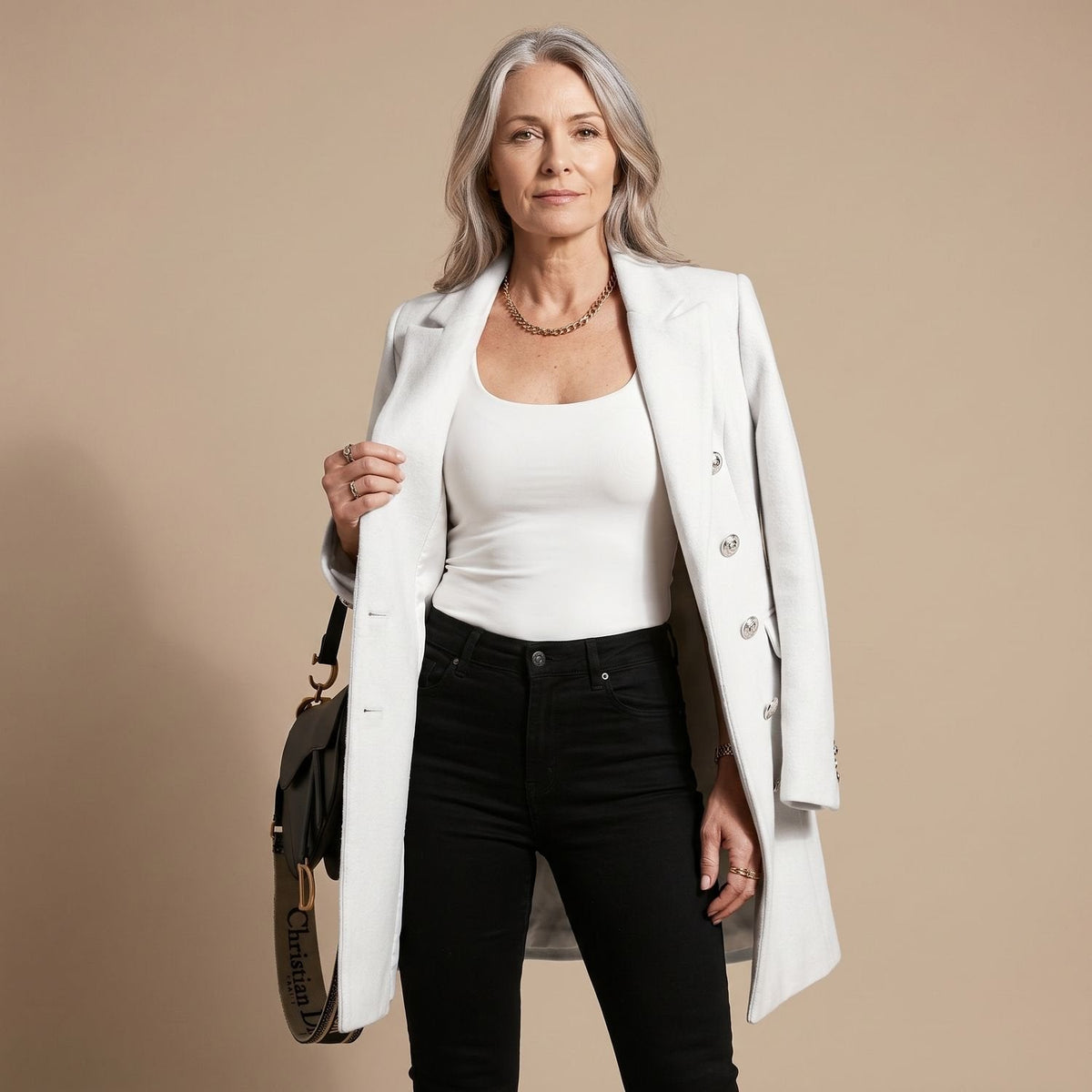 Scarlett | Women's Double-Breasted Wool Coat Long Sleeve Notch Lapel Overcoat