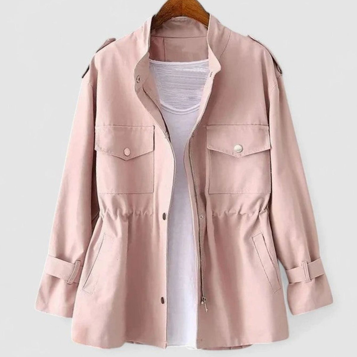 Emma | Women's Elegant Drawstring-Waist Utility Jacket