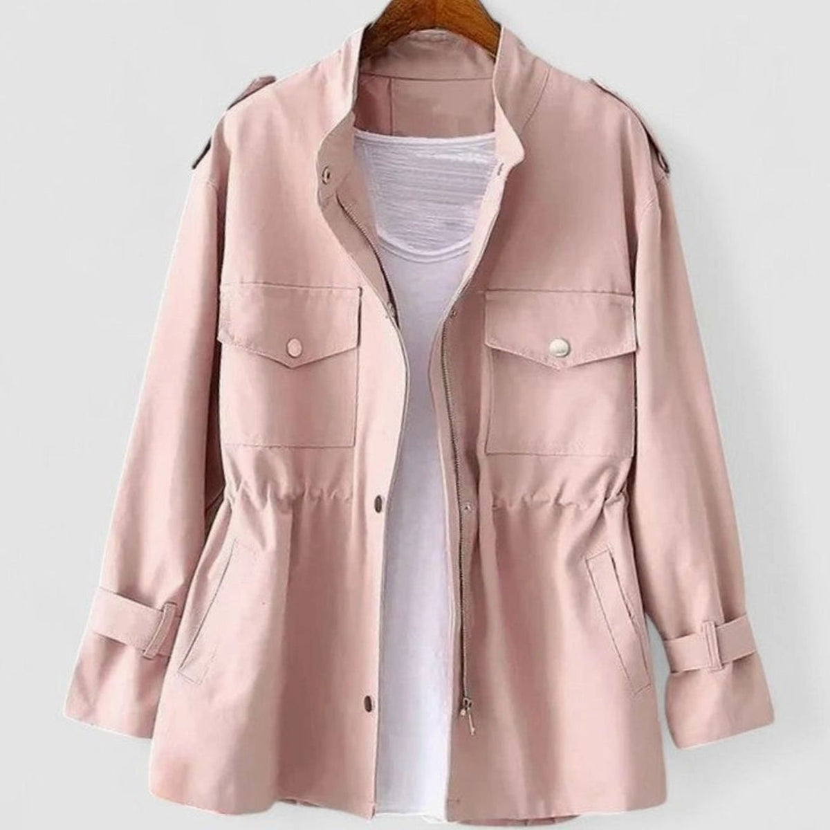 Emma | Women's Elegant Drawstring-Waist Utility Jacket