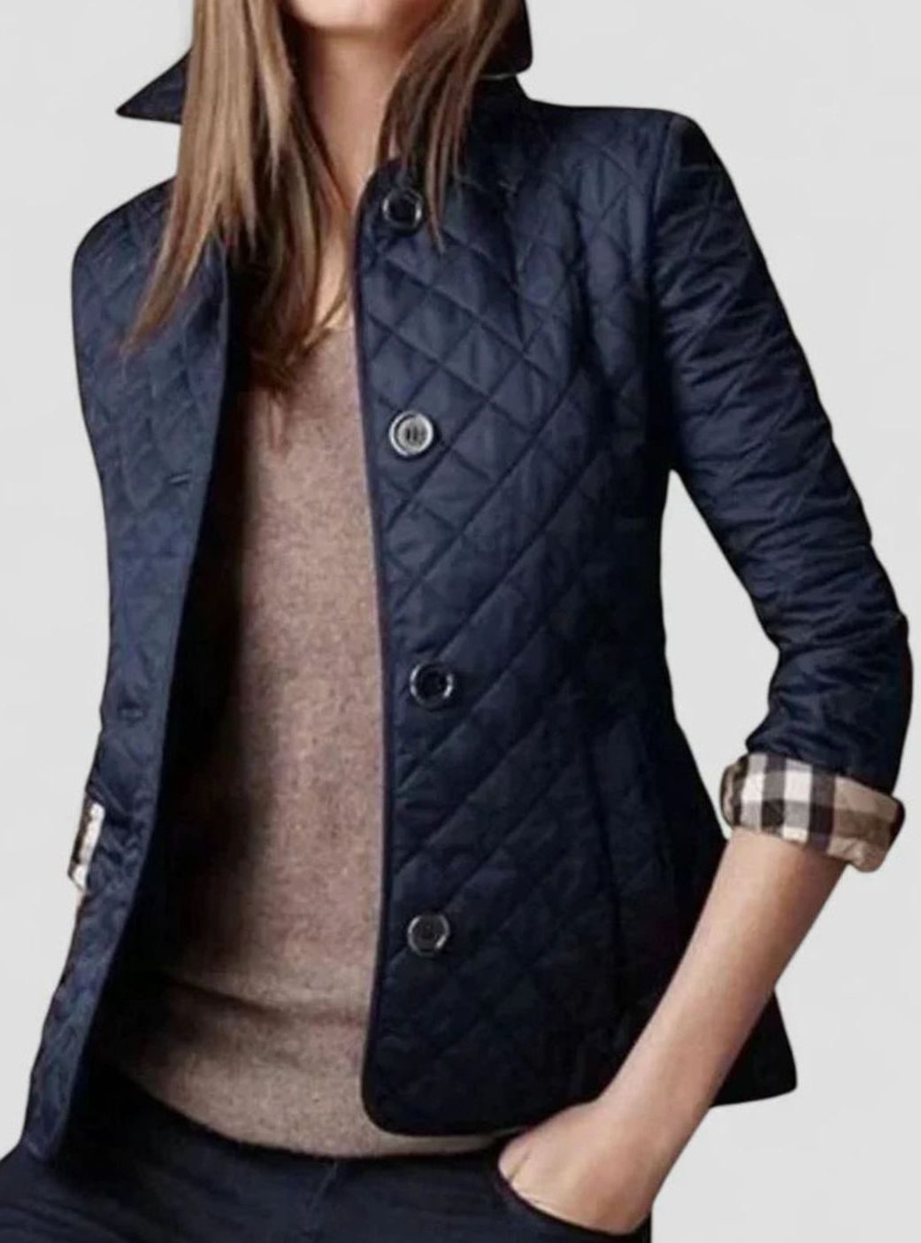 Scarlett | Women's Elegant Quilted Winter Coat Button-Front Jacket