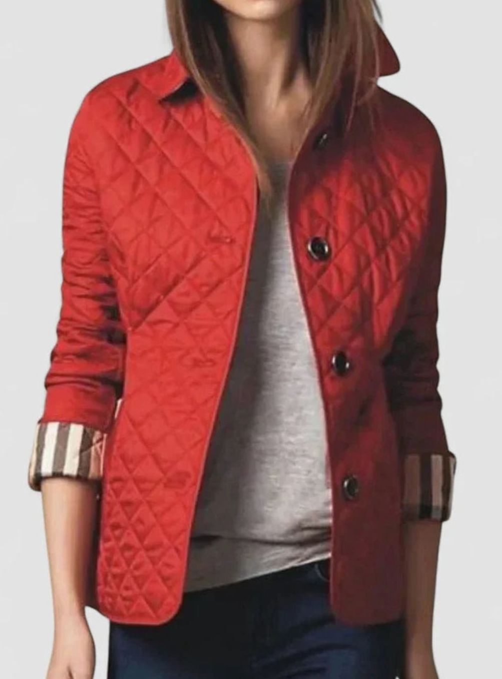 Scarlett | Women's Elegant Quilted Winter Coat Button-Front Jacket