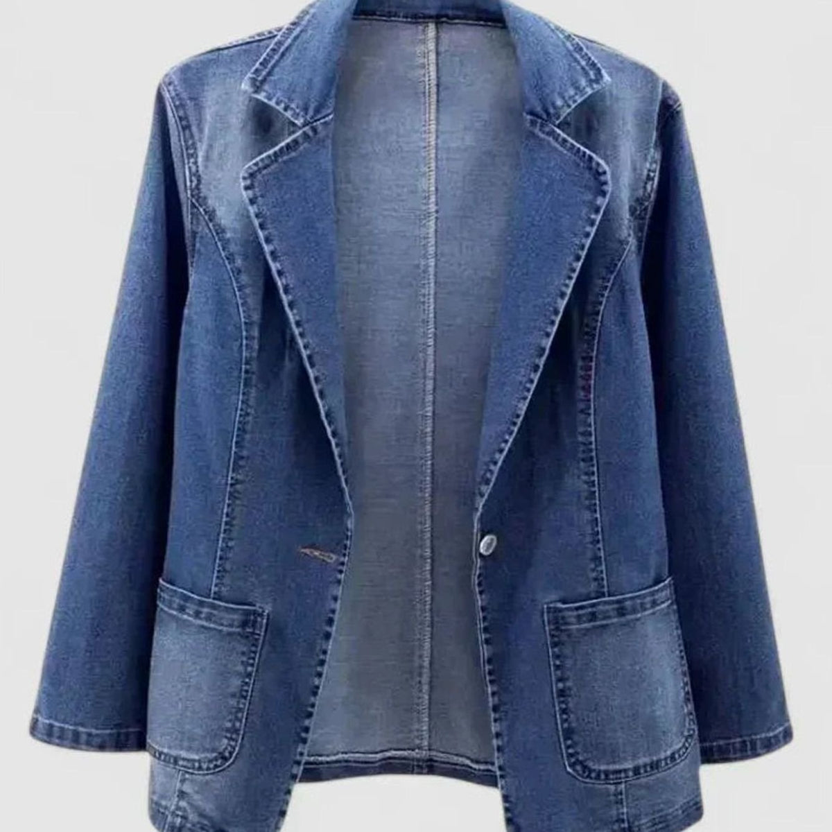 Amelia | Women's Elegant Straight-Cut Denim Blazer Jacket