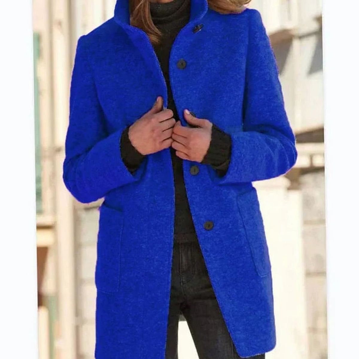 Aria | Women's Elegant Winter Coat Structured Single-Breasted Wool-Blend