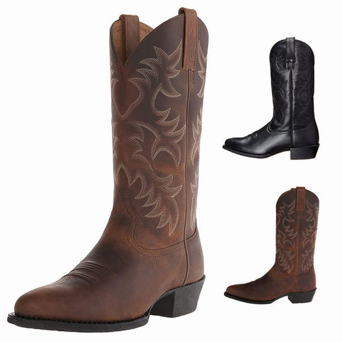 Luna | Women's Embroidered Western Cowboy Mid-Calf Boots