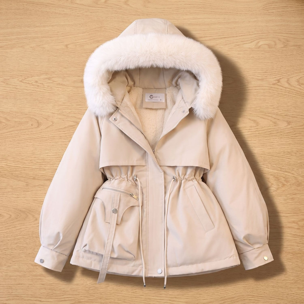 Harper | Women's Faux Fur Hood Drawstring Parka Winter Coat
